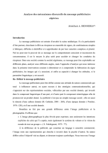 Analyse des mécanismes discursifs du message publicitaire