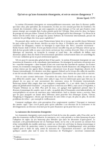 Qu`est-ce qu`une économie émergente, et est-ce encore