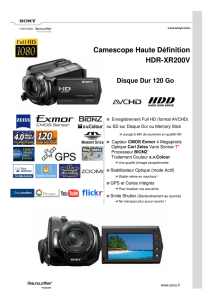 Camescope Haute Définition HDR-XR200V