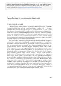 Approche discursiviste des emplois du gérondif