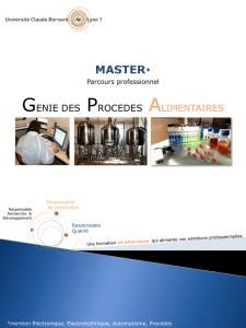 MASTER GEP Parcours ALIMENTAIRE