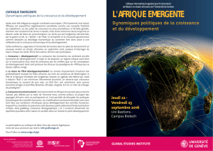 L`afrique émergente - Université de Genève