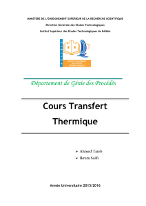 Cours Transfert Thermique