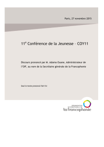 11 Conférence de la Jeunesse – COY11