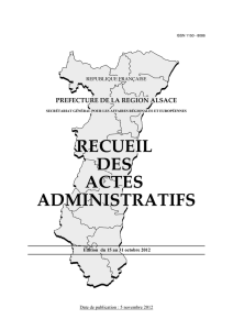 Edition du 15 au 31 octobre 2012 - L`Etat en Alsace et dans le Bas