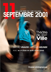 11 septembre - Theatre de la Ville
