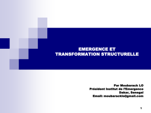 emergence ettransformation structurelle