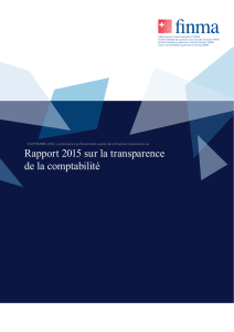 Rapport 2015 sur la transparence de la comptabilité
