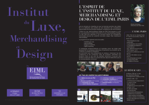 L`esprit de L`institut du Luxe, merchandising et design de L`eimL paris