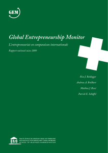 Global Entrepreneurship Monitor : L`entrepreneuriat en comparaison