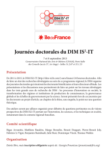 Programme Journees doctorales 2015 DIM IS2-IT