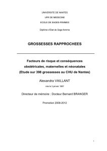 GROSSESSES RAPPROCHEES