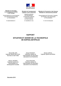 rapport situation et avenir de la technopole de sophia