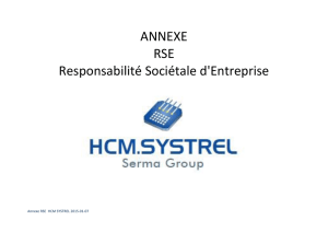 ANNEXE RSE Responsabilité Sociétale d`Entreprise