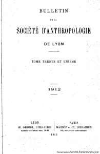 société d`anthropologi e - Société linnéenne de Lyon