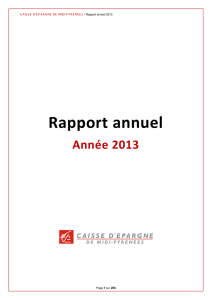 Rapport annuel 2013 - Www Caisse Epargne Fr