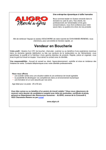 Vendeur Boucherie CH 0509