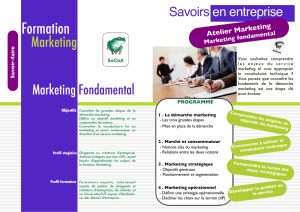 Marketing fondamental - Société Conseils et Avenir