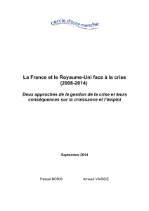La France et le Royaume-Uni face à la crise : 2008-2014