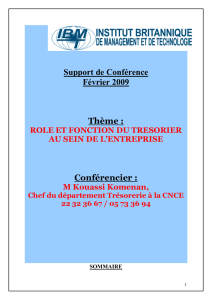 Support de Conférence Février 2009 Thème : Conférencier - IBM-T