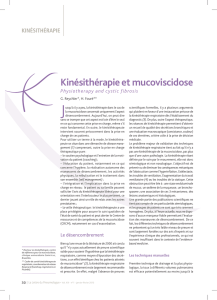 Kinésithérapie et mucoviscidose – Physiotherapy and