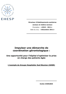 une opportunité pour l`hôpital d`optimiser la prise en charge