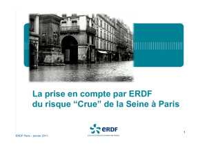 La prise en compte par ERDF du risque “Crue” de la Seine à Paris