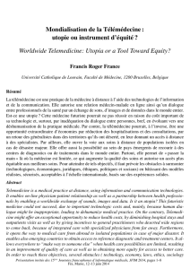 Mondialisation de la Télémédecine