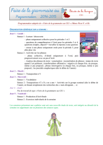 Faire de la grammaire au - Cartable d`une maitresse