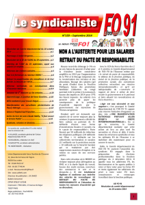 N°150 – Septembre 2014 1 - UD FO 91