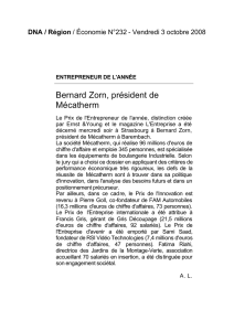 Bernard Zorn, président de Mécatherm