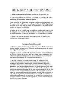 réflexion sur l`euthanasie