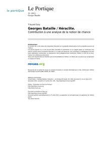 Georges Bataille / Héraclite.