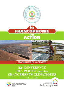 programme - IFDD - Organisation internationale de la Francophonie