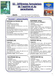 D3-Formulation aspirine