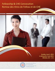 Livret Remise des titres de Fellow et de CHE