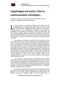 Copenhague est morte ! Vive la communication climatique…