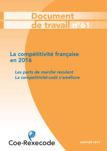 La compétitivité française en 2016 - Coe