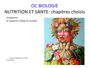 OC BIOLOGIE NUTRITION ET SANTE: chapitres choisis
