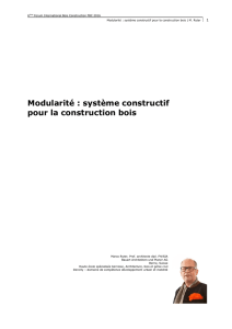 Modularité : système constructif pour la construction bois