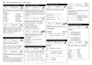 Page 1 1C - Plan de travail – CE1 – 2011