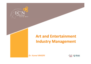 Art and Entertainment Industry Management K.MNISRI