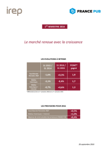 MPF 1er semestre 2016 et perspectives 2016