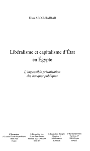 Libéralisme et capitalisme d`État en Égypte