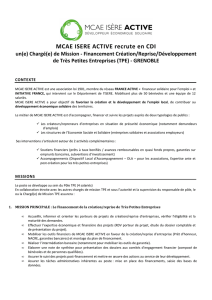 Offre d`EMPLOI chargé de mission TPE 2014_MCAE IA