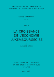 Croissance de l`economie luxembourgeoise