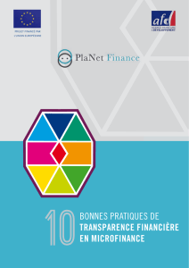 Dix bonnes pratiques de la transparence financière en microfinance