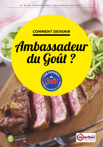 Le guide de l`ambassadeur du goût