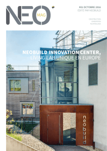 neobuild innovation center, living lab unique en europe