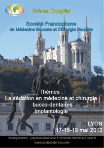 Congrès - Société Française de Chirurgie Orale